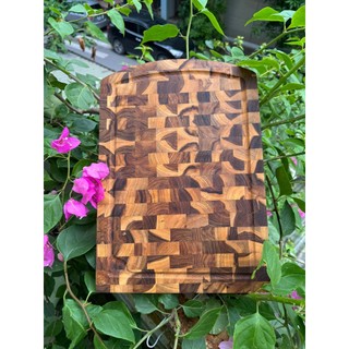Thớt gỗ Teak Xuất Khẩu Châu Âu 42x26 cm- Thớt Cắt Thái Chặt Trang Trí Decor Kháng Khuẩn Không Mùn