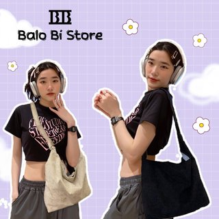 Túi vải tote trơn thời trang đeo chéo giá rẻ đựng đồ TC07