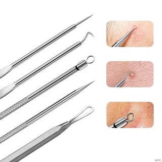 Bộ dụng cụ nặn mụn 5 món, dụng cụ lấy mụn, nhíp nặn mụn đầu đen chuyên dụng 88822