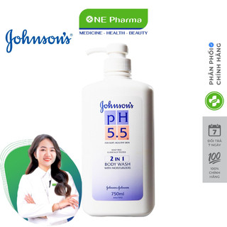 Sữa tắm dưỡng ẩm Johnon & Johnson pH 5.5 chứa kem dưỡng ẩm chai 750ml