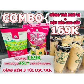 Combo Hồng Trà Ngũ Vị + Bột Béo Cao Cấp KENBAR (Tặng 3 Túi Lọc Trà)