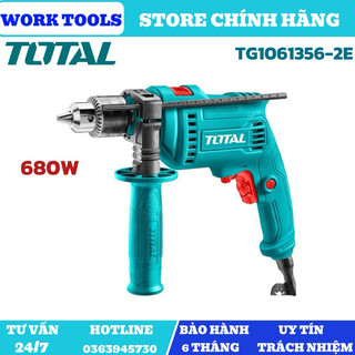 Total máy khoan búa 680w tg1061356-2e