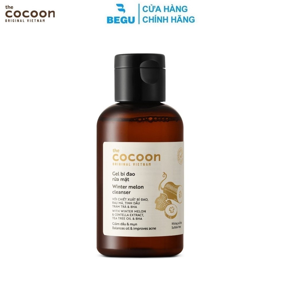 Gel Rửa Mặt Bí Đao Cocoon giảm dầu mụn 140ML