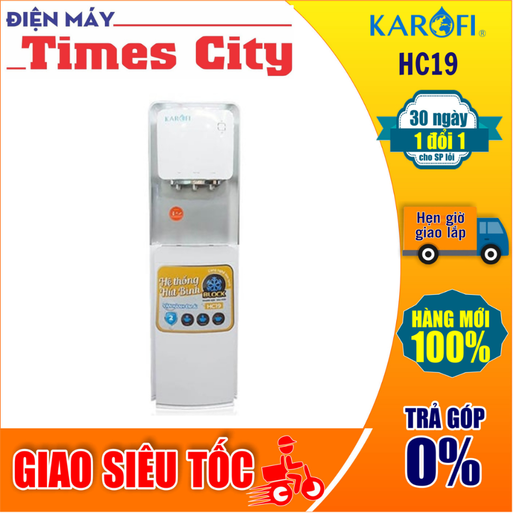 Cây nước nóng lạnh Karofi hút bình HC19