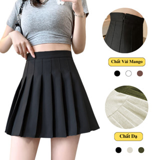 Chân Váy Xếp Ly Ngắn Tennis Lưng Cao Dáng Chữ A Công Sở Madela Có Quần Trong, Váy Chữ A Xếp Ly Ngắn Tennis Công Sở