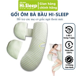 Gối ôm bà bầu HI-SLEEP thiết kế 2 trong 1- Nâng đỡ bụng giúp ngủ ngon, gác chân kê lưng tiện lợi