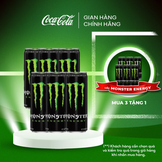 Hộp 6 lon nước giải khát tăng lực monster energy 355ml/lon