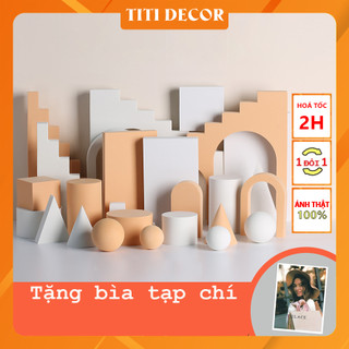[Quà tặng] Khối Chụp Ảnh Sản Phẩm, Decor Chụp Ảnh Mỹ Phẩm, Khối Hình Học Phụ Kiện Nhiều Màu Sắc, Khối Lập Phương Mút Xốp