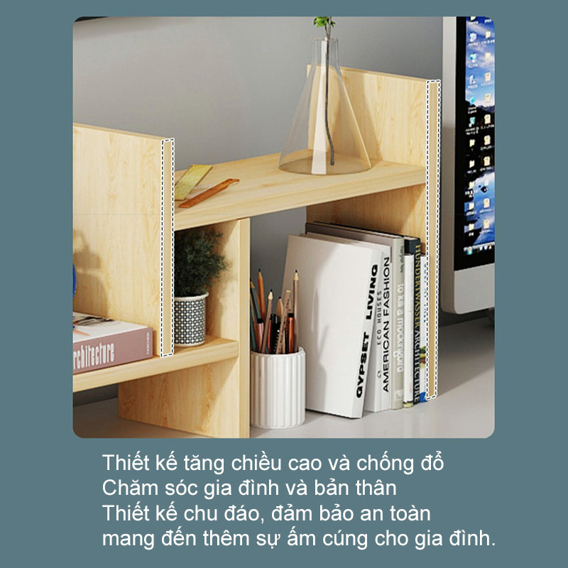 Bali Kệ Sách Gỗ Để Bàn Năng Điều Chỉnh Được Kích Thước Để Sách Đồ Dùng Cá Nhân Bằng Decor Bàn Làm Việc Bàn Học | BigBuy360 - bigbuy360.vn