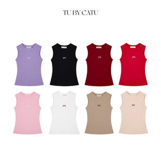TUBYCATU | Áo 3 lỗ thêu nơ nhiều màu