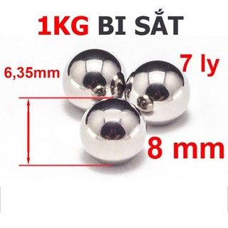 1kg Bi trục xe đạp - bằng sắt - loại 6.35, 7mm,7,5mm, 8mm bóng tròn không lo rỉ sét