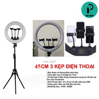 Đèn Livestream size 36 45 cm và chân 2m1 Hỗ Trợ Chụp Ảnh Make up Trang Điểm nhiều Chế Độ Sáng PND Phonecase