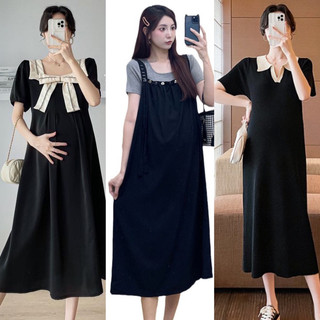 Váy bầu đẹp giá rẻ đầm bầu công sở thiết kế thời trang MAMADRESS dáng suông chất cực mát V06