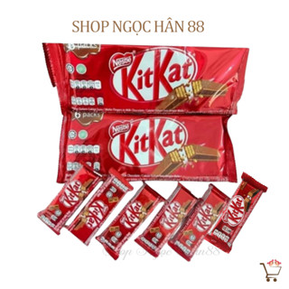 Túi 6 thanh bánh xốp phủ Socola KitKat Nestle 17gr