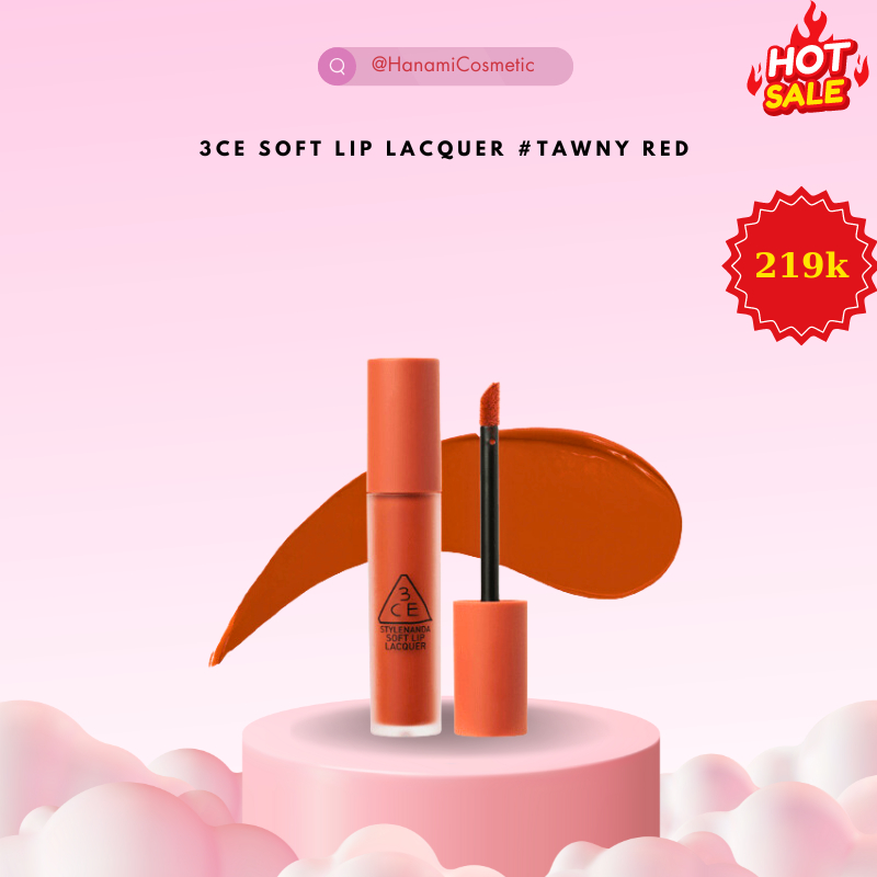 Son kem lì 3CE SOFT LIP LACQUER #TAWNY RED