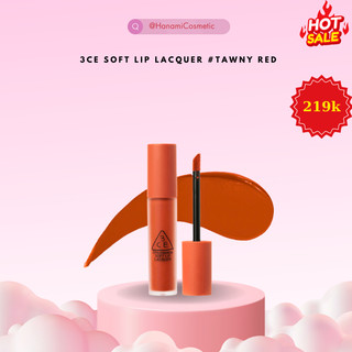 Son kem lì 3ce soft lip lacquer #tawny red