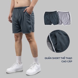Quần đùi nam thể thao thun mè thái cao cấp, thoáng mát, kháng khuẩn - POLOMANOR