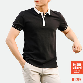 Áo polo nam phối trụ cổ basic mid polo shirt - the gmen elegant est 2017