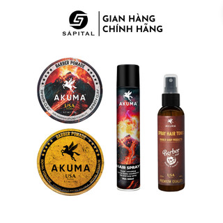 Sáp vuốt tóc nam akuma infinity clay | gôm sáp chơi tóc - giữ nếp lên đến 12h - hỗ trợ cấp ẩm | tặng kèm lược akuma