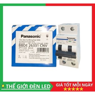 Aptomat cb mcb chống giật panasonic 2p 16a,20a,25a,32a,40a,50a,63a chính hãng