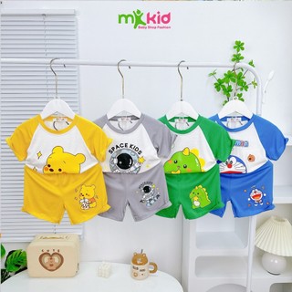 Đồ Bộ Cho Bé 6-26KG, Bộ Thun Lạnh Cộc Tay MK KID cho bé trai bé gái với họa tiết Động Vật Ngộ Ngĩnh