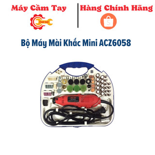 Bộ máy mài khắc mini acz6058 100 chi tiết máy mài cầm tay dùng trạm khắc mỹ nghệ thủ công, đánh bóng gỗ, đá, kim loại