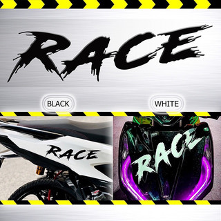 Sticker dán xe mẫu chữ Race | Decal chống nước, chống xước và dễ dán