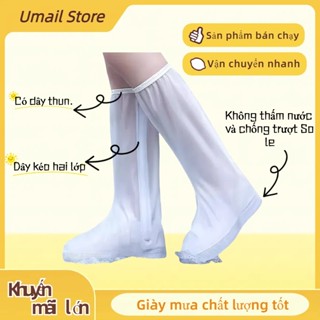 Ủng Đi Mưa Silicon Cổ Cao - Ủng Đi Mưa Silicon Chống Trơn Trượt - Giày Đi Mưa