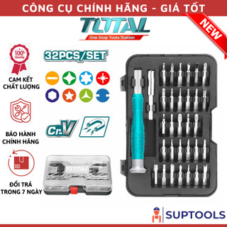 Bộ 32 tua vít sửa điện thoại total tht250ps0321 bộ tua vít đa năng 32 chi tiết