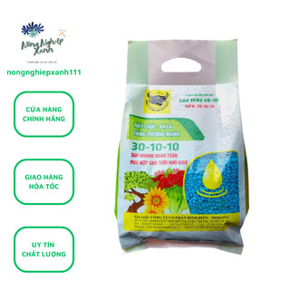 Phân bón đầu trâu NPK 30-10-10 phân bón Bình Điền Mekong tan nhanh giúp cây tăng trưởng gói 1kg 