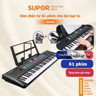  Đàn Điện Tử Piano 61 Phím Loại To Kèm Mic Cho Cho Bé 