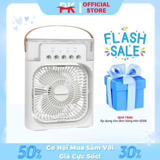 Quạt Điều Hoà Mini Tích Hợp Đèn Led, Quạt Hơi Nước Để Bàn 3 Cấp Độ Gió Dung Tích Chứa 600ml Nước