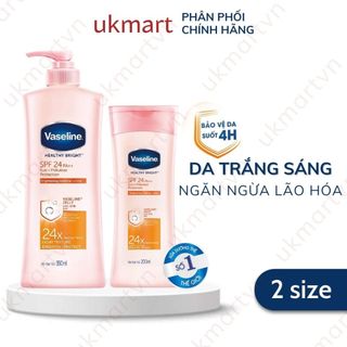Sữa Dưỡng Thể Vaseline Dưỡng Trắng & Bảo Vệ Da Trước Nắng Và Ô Nhiễm SPF 24 PA++