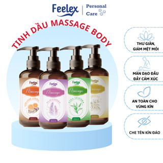 Tinh dầu massage body Feelex nhiều mùi hương, an toàn với mọi loại da dung tích 300ml