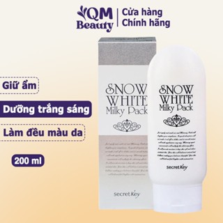 Kem ủ trắng Secret Key Body Snow White Milky Pack 200g Hàn Quốc dưỡng da sáng mịn chính hãng