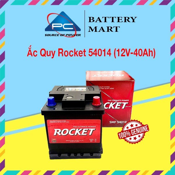 Bình ắc quy ROCKET SMF 54018 12V-40Ah