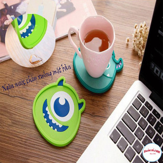 Combo 2 Miếng Lót Cốc Silicon Họa Tiết Hình Thú Trang Trí Bàn Ăn Đẹp Mắt 00458