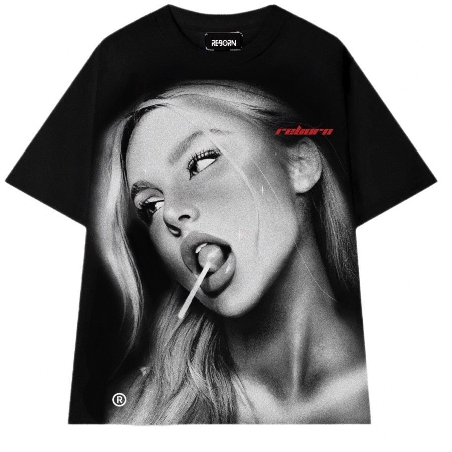 Áo Thun LOLLIPOP GIRL TEE 100% COTTON -THE REBORN - Áo Phông Girl Phố Hot Trend 2024