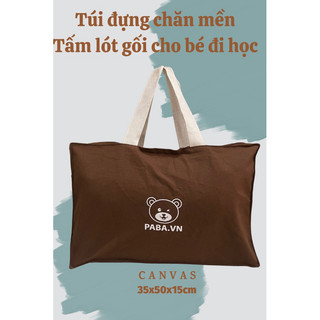 Túi đựng canvas chăn mền tấm lót gối cho bé đi học / túi du lịch đa năng