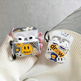 Case Drew Huose bạc trắng Vỏ Bao Airpod Airpods Đựng Tai Nghe Không Dây 1 2 3 Pro 1 Pro 2