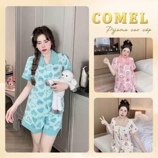Đồ bộ ngủ lụa mango pijama nữ đùi cộc 40kg đến 58kg - comel