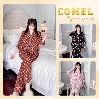 Bộ đồ ngủ Pijama nữ lụa mango form cánh dơi bigsize thu đông 50-75kg - COMEL
