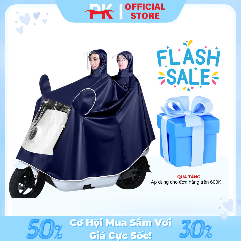 ( Hàng Loại 1 ) Áo mưa choàng đi xe máy che phủ toàn thân phía trước dễ dàng sử dụng điện thoại