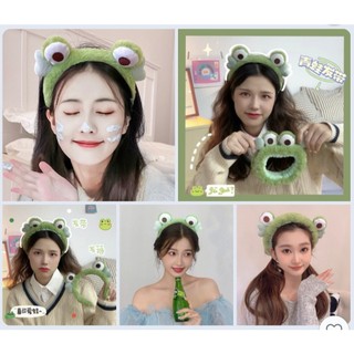 Bờm cài băng đô hình con ếch dễ thương phong cách Hàn giữ tóc mái tóc con rửa mặt đi chơi