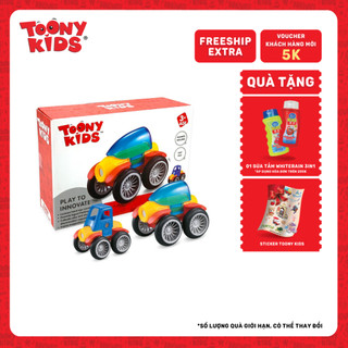 Đồ Chơi Xe Lôi TOONYKIDS - Đồ Chơi Xe Lắp Ráp Cho Bé - SUPER MAGNETIC CAR TN009 (TẶNG KÈM STICKER)