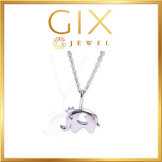 Mặt dây chuyền bạc hình con voi khoét trái tim tinh xảo Gix Jewel MDC06