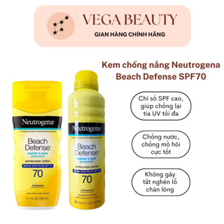 [DATE 2026] Kem chống nắng body NEUTROGENA Beach Defense Sunscreen SPF 70 198ml chống trôi tốt phù hợp đi biển