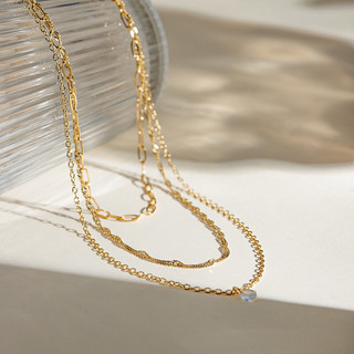 Vòng cổ layer 3 dây mặt đá zircon