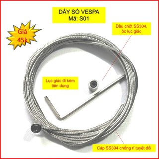<Dành cho VESPA CỔ> Dây côn - ga - số - thắng trước