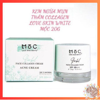 Kem ngừa mụn thâm collagen love skin white mộc